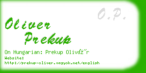 oliver prekup business card